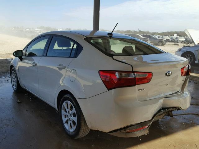 KNADM4A30F6496586 - 2015 KIA RIO LX WHITE photo 3