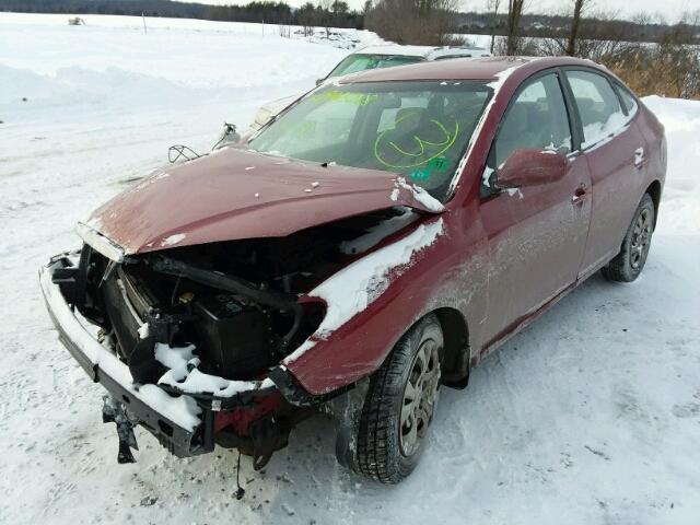 KMHDU46D69U785293 - 2009 HYUNDAI ELANTRA GL RED photo 2