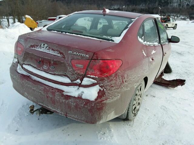 KMHDU46D69U785293 - 2009 HYUNDAI ELANTRA GL RED photo 4