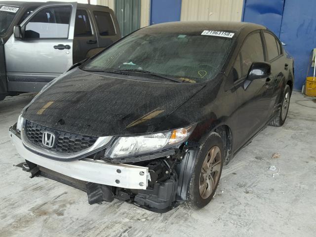 19XFB2F56DE057562 - 2013 HONDA CIVIC LX BLACK photo 2