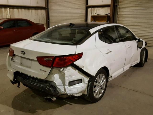 5XXGN4A76FG473461 - 2015 KIA OPTIMA EX WHITE photo 4