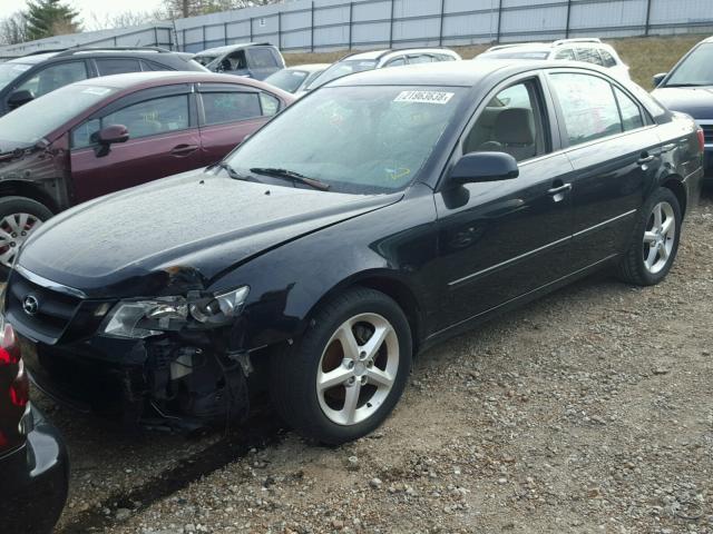 5NPEU46F27H162075 - 2007 HYUNDAI SONATA SE BLACK photo 2