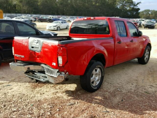 1N6AD09U88C410387 - 2008 NISSAN FRONTIER C RED photo 4