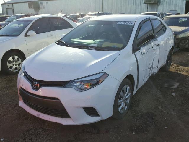 5YFBURHE4FP284264 - 2015 TOYOTA COROLLA L WHITE photo 2