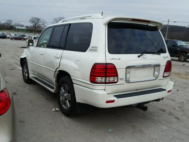 JTJHT00W474023912 - 2007 LEXUS LX 470 WHITE photo 3