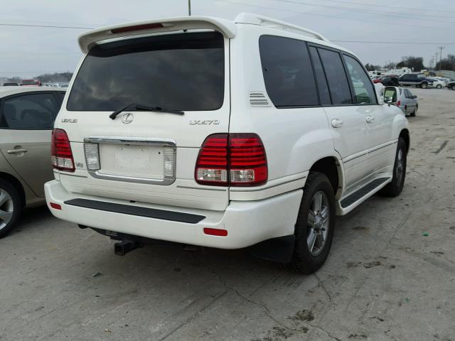 JTJHT00W474023912 - 2007 LEXUS LX 470 WHITE photo 4