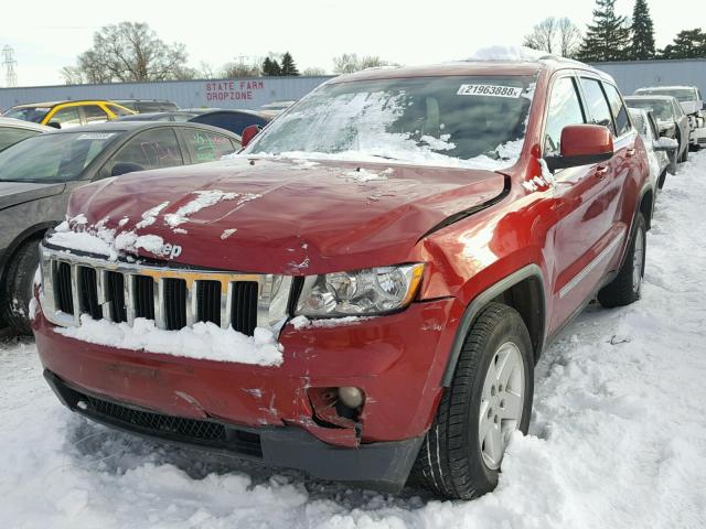 1J4RR4GG3BC562171 - 2011 JEEP GRAND CHER RED photo 2