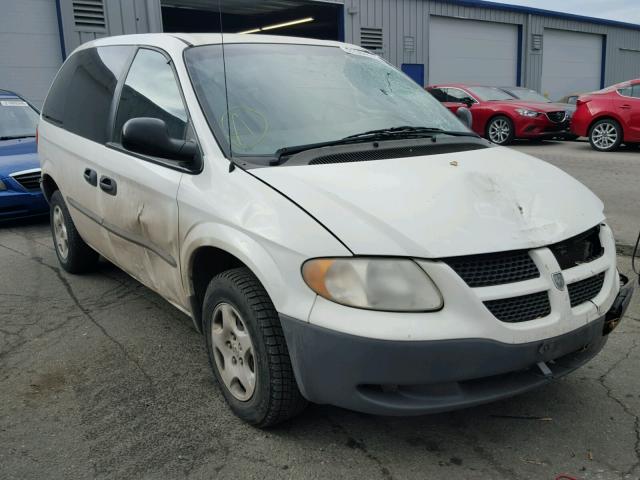 1B4GP25312B710750 - 2002 DODGE CARAVAN SE WHITE photo 1