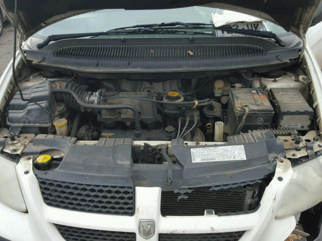 1B4GP25312B710750 - 2002 DODGE CARAVAN SE WHITE photo 7