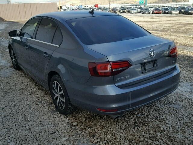 3VWDB7AJ7HM298662 - 2017 VOLKSWAGEN JETTA SE CHARCOAL photo 3