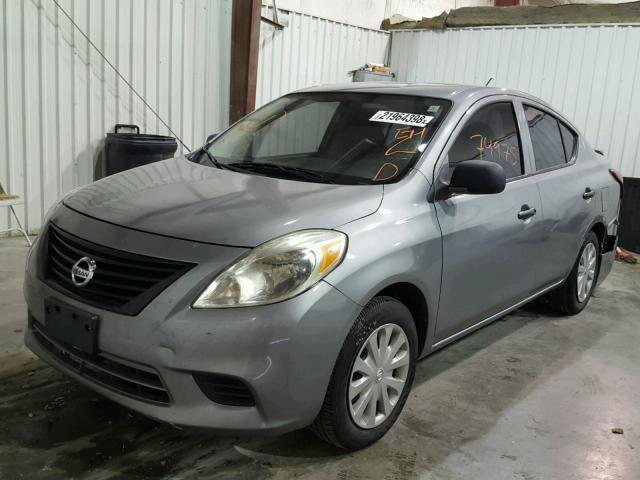 3N1CN7AP9EL864688 - 2014 NISSAN VERSA S SILVER photo 2