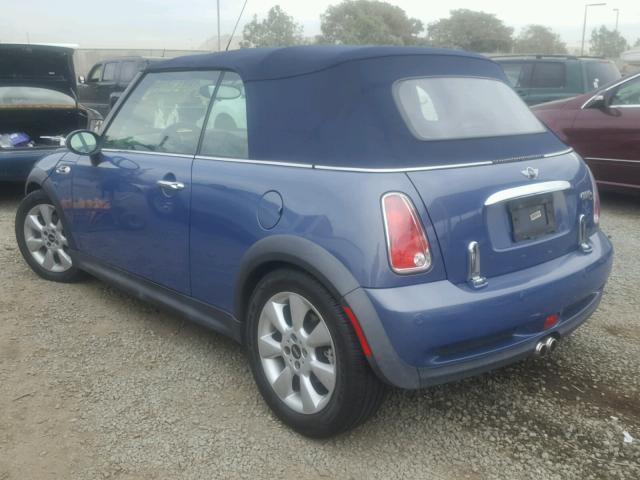 WMWRH33566TK58939 - 2006 MINI COOPER S BLUE photo 3