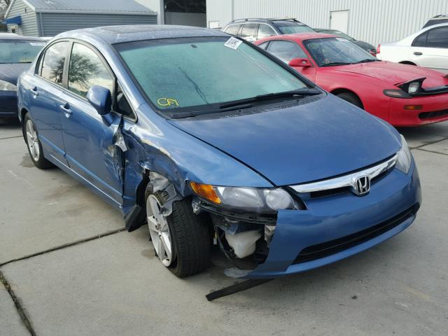 1HGFA16897L014564 - 2007 HONDA CIVIC EX BLUE photo 1