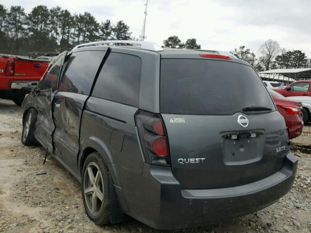 5N1BV28U17N119648 - 2007 NISSAN QUEST S GRAY photo 3