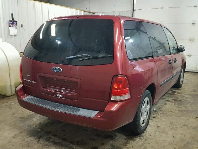 2FMZA50675BA70747 - 2005 FORD FREESTAR S RED photo 4