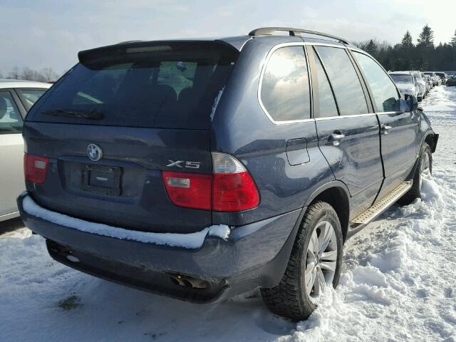 5UXFB53504LV00445 - 2004 BMW X5 4.4I BLUE photo 4