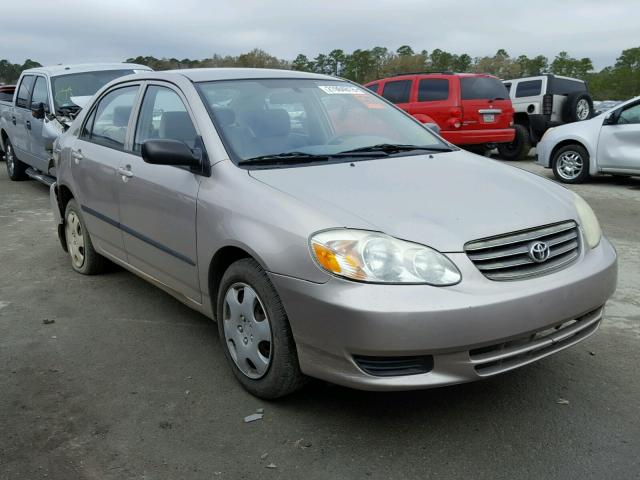 1NXBR32E43Z029406 - 2003 TOYOTA COROLLA CE BEIGE photo 1