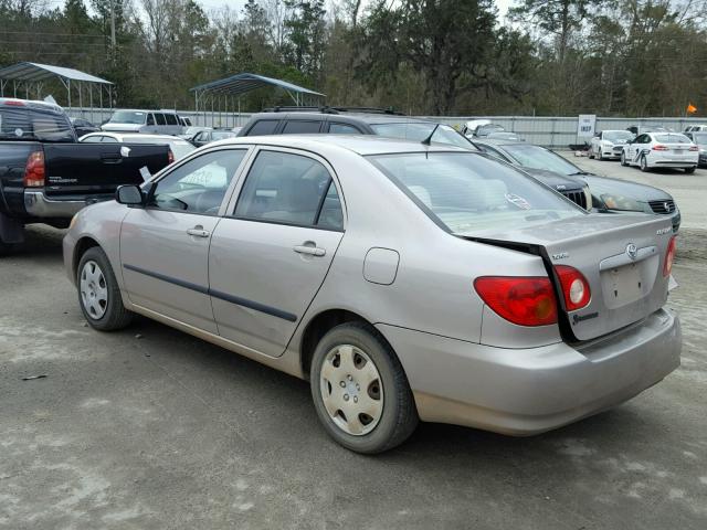 1NXBR32E43Z029406 - 2003 TOYOTA COROLLA CE BEIGE photo 3