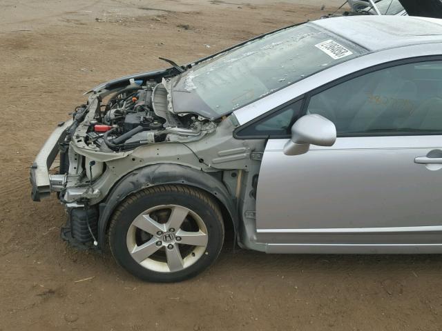 1HGFA16896L064184 - 2006 HONDA CIVIC EX SILVER photo 9