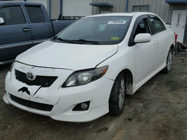 2T1BU4EE9AC476604 - 2010 TOYOTA COROLLA BA WHITE photo 2