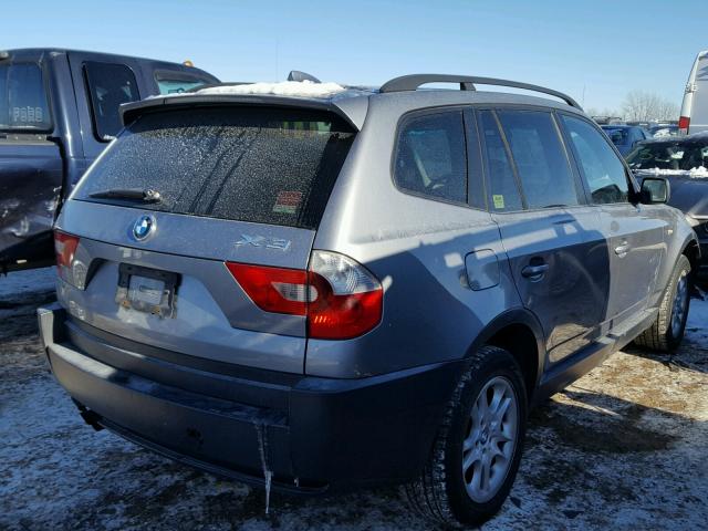 WBXPA73405WC52361 - 2005 BMW X3 2.5I SILVER photo 4