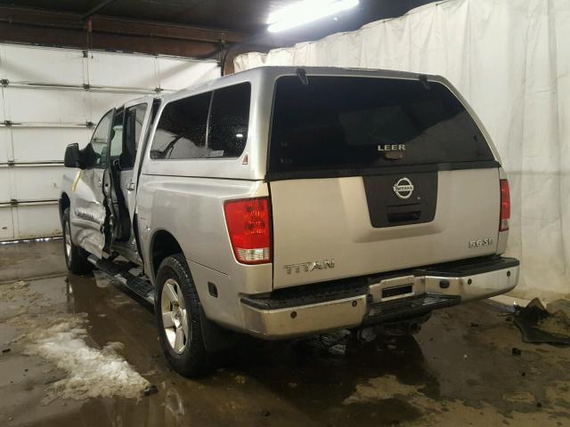 1N6AA07B86N569759 - 2006 NISSAN TITAN XE SILVER photo 3