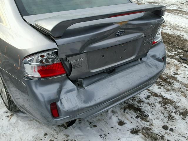 4S3BL676086203587 - 2008 SUBARU LEGACY GT SILVER photo 9