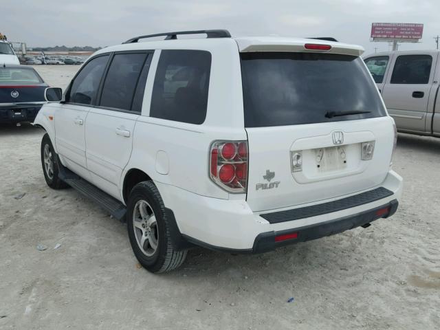 5FNYF28508B026821 - 2008 HONDA PILOT EXL WHITE photo 3