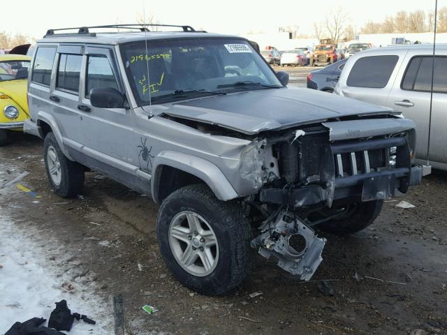 1J4FF68S3YL199163 - 2000 JEEP CHEROKEE L GRAY photo 1