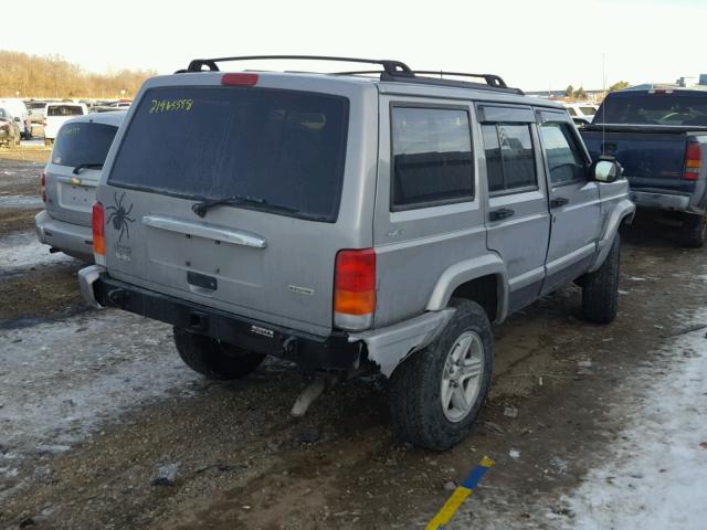 1J4FF68S3YL199163 - 2000 JEEP CHEROKEE L GRAY photo 4