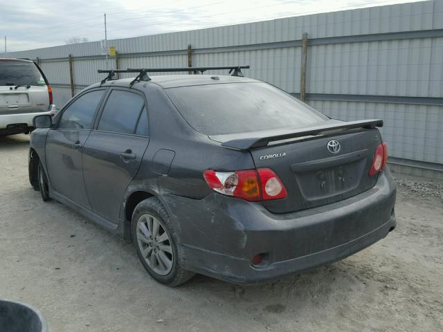 1NXBU40E99Z061526 - 2009 TOYOTA COROLLA BA GRAY photo 3