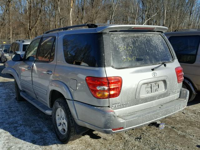 5TDBT48A21S001461 - 2001 TOYOTA SEQUOIA LI SILVER photo 3