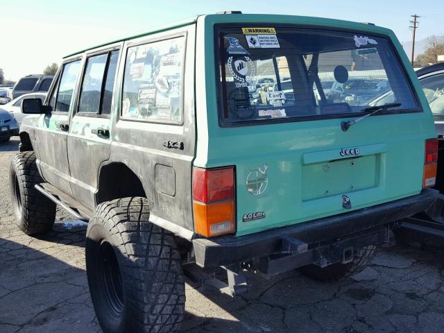 1J4FJ28S3TL207892 - 1996 JEEP CHEROKEE S GREEN photo 3