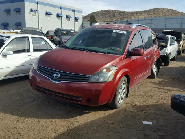 5N1BV28U27N124132 - 2007 NISSAN QUEST S RED photo 2