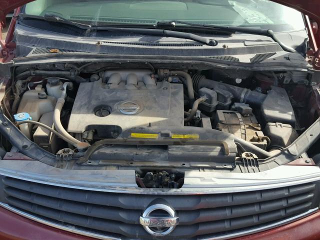 5N1BV28U27N124132 - 2007 NISSAN QUEST S RED photo 7