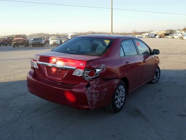 5YFBU4EE5DP086314 - 2013 TOYOTA COROLLA BA RED photo 4