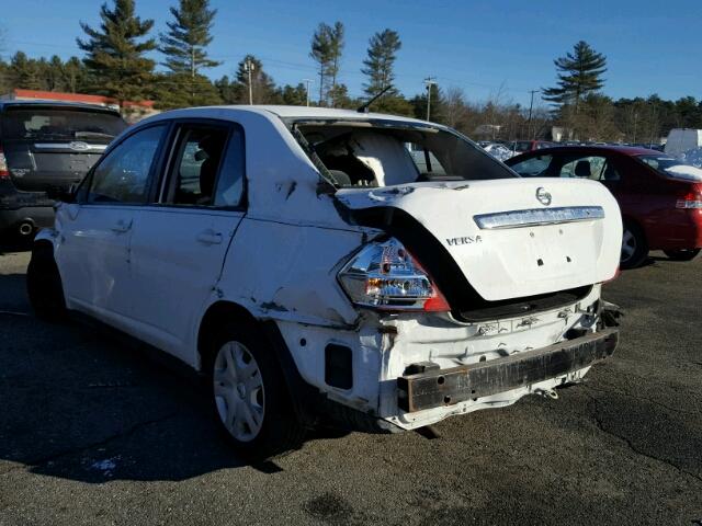 3N1BC1AP5BL394055 - 2011 NISSAN VERSA S WHITE photo 3