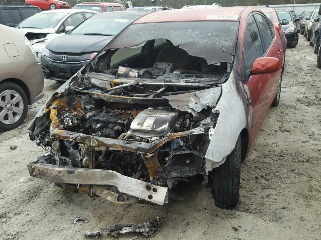 JTDKB20U577575651 - 2007 TOYOTA PRIUS RED photo 2