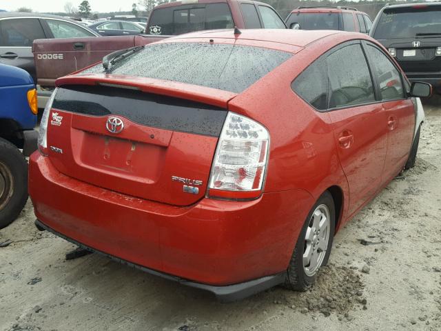 JTDKB20U577575651 - 2007 TOYOTA PRIUS RED photo 4