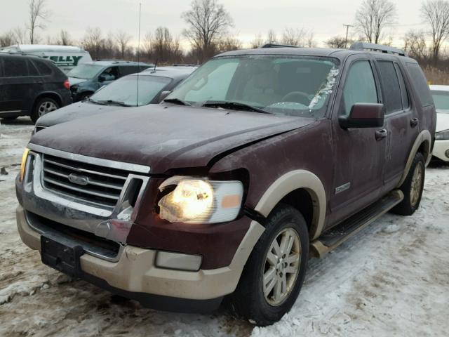 1FMEU74E57UB29374 - 2007 FORD EXPLORER E MAROON photo 2