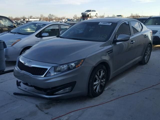 5XXGN4A74CG005224 - 2012 KIA OPTIMA EX GRAY photo 2