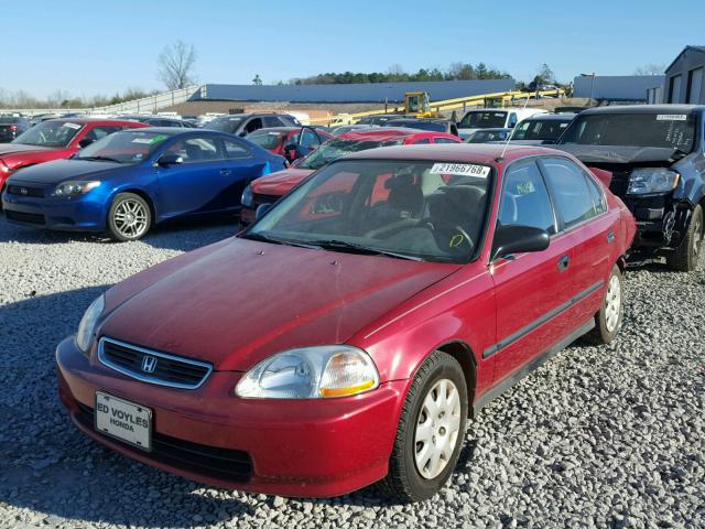 1HGEJ6678WL031421 - 1998 HONDA CIVIC LX RED photo 2