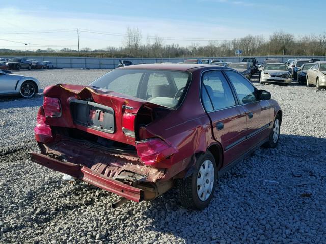 1HGEJ6678WL031421 - 1998 HONDA CIVIC LX RED photo 4