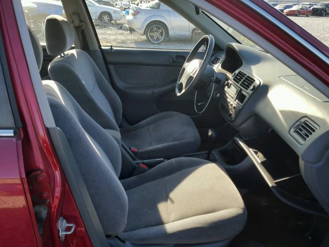 1HGEJ6678WL031421 - 1998 HONDA CIVIC LX RED photo 5