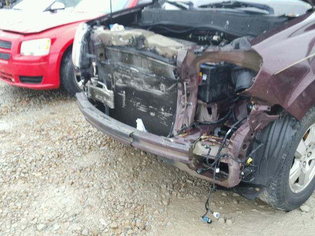 5FNYF384X9B017199 - 2009 HONDA PILOT EX MAROON photo 9