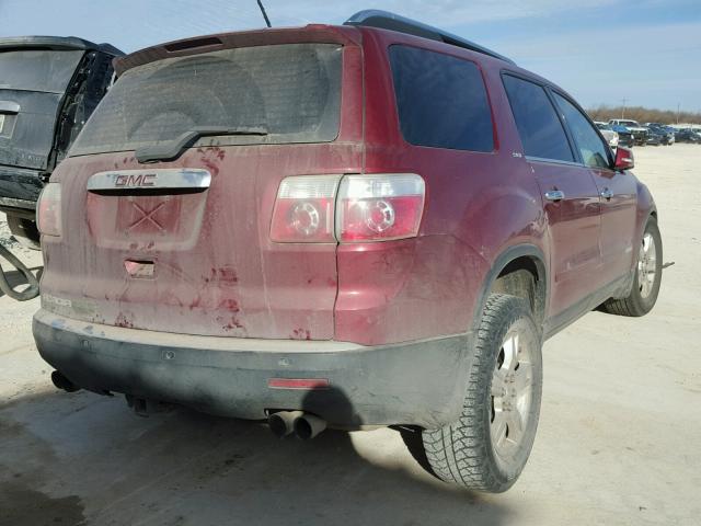1GKER337X8J209570 - 2008 GMC ACADIA SLT მუქწითელი ფოტო 4