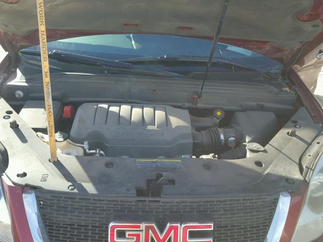 1GKER337X8J209570 - 2008 GMC ACADIA SLT მუქწითელი ფოტო 7