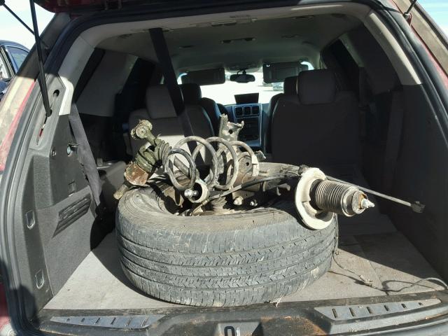 1GKER337X8J209570 - 2008 GMC ACADIA SLT მუქწითელი ფოტო 9