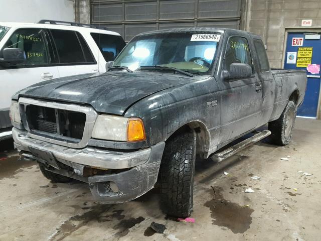 1FTYR15E75PA69186 - 2005 FORD RANGER SUP GREEN photo 2