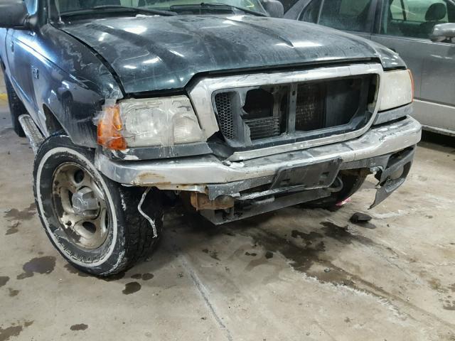 1FTYR15E75PA69186 - 2005 FORD RANGER SUP GREEN photo 9